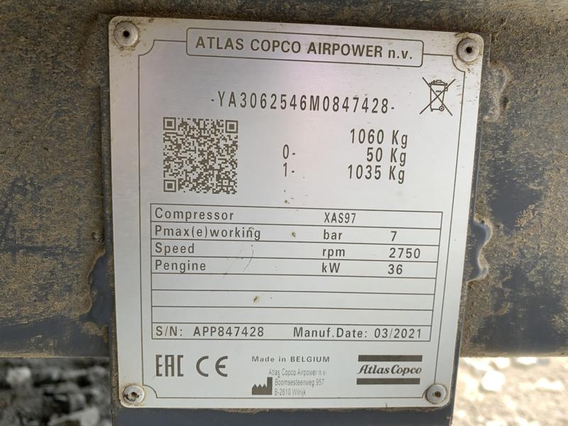 Air Compressor 05 Atlas Copco XAS 97 (2020) 190 CFM