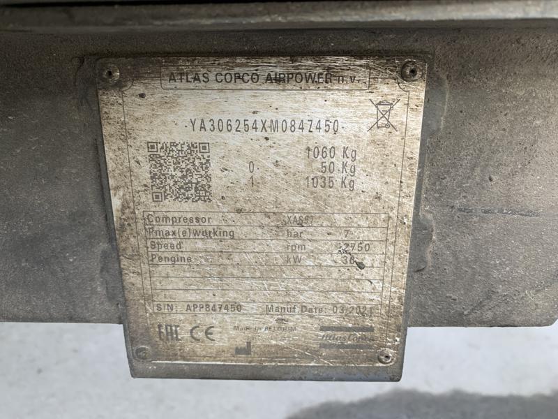 Air Compressor 06 Atlas Copco XAS 97 190 CFM