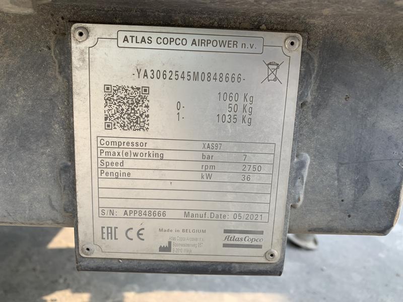 Air Compressor 11 Atlas Copco XAS 97 (2020) 190 CFM