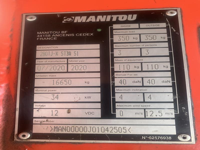 Manlift 03 Manitou 280 TJ-X (2020) 240 kg