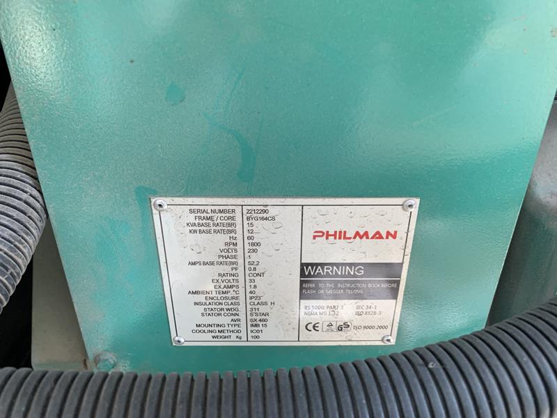 Generator 42 Philman / Yangdong PG-17-Y-1P (2023) 15 kVA 'SOLD'